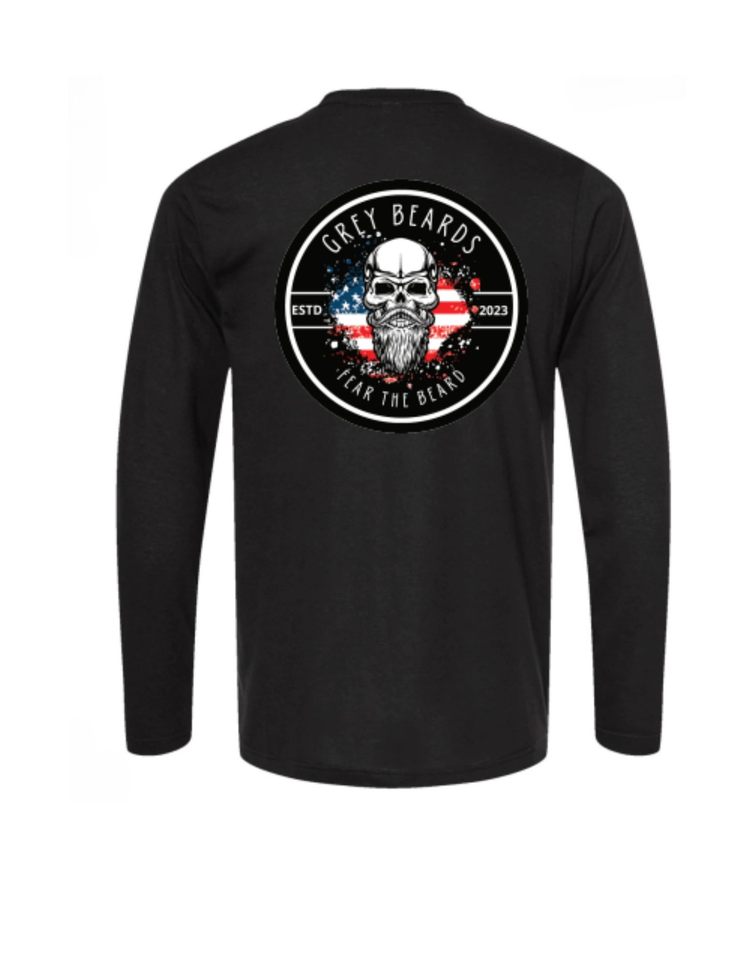 Unisex long sleeve shirt with American flag - Image 3