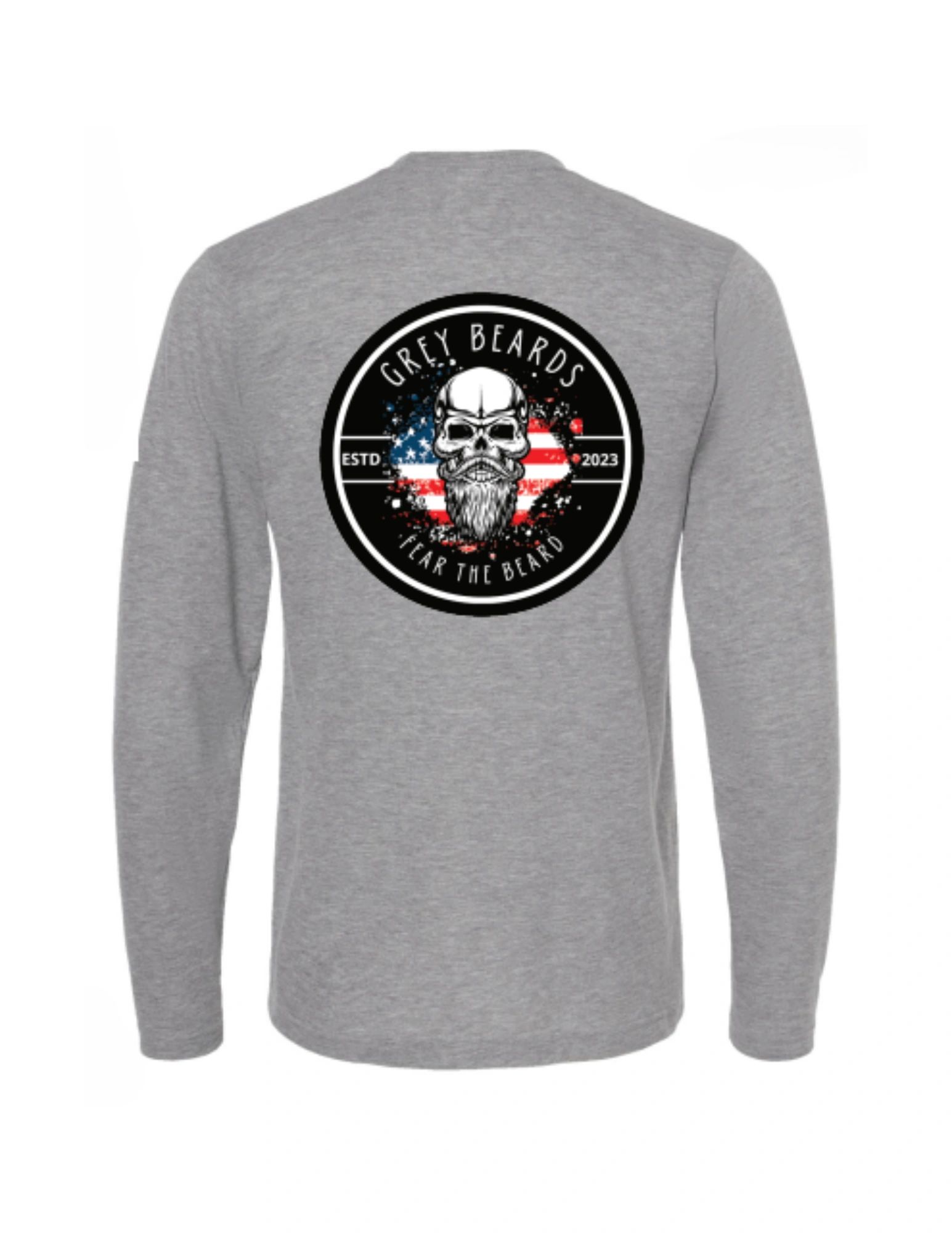 Unisex long sleeve shirt with American flag - Image 2