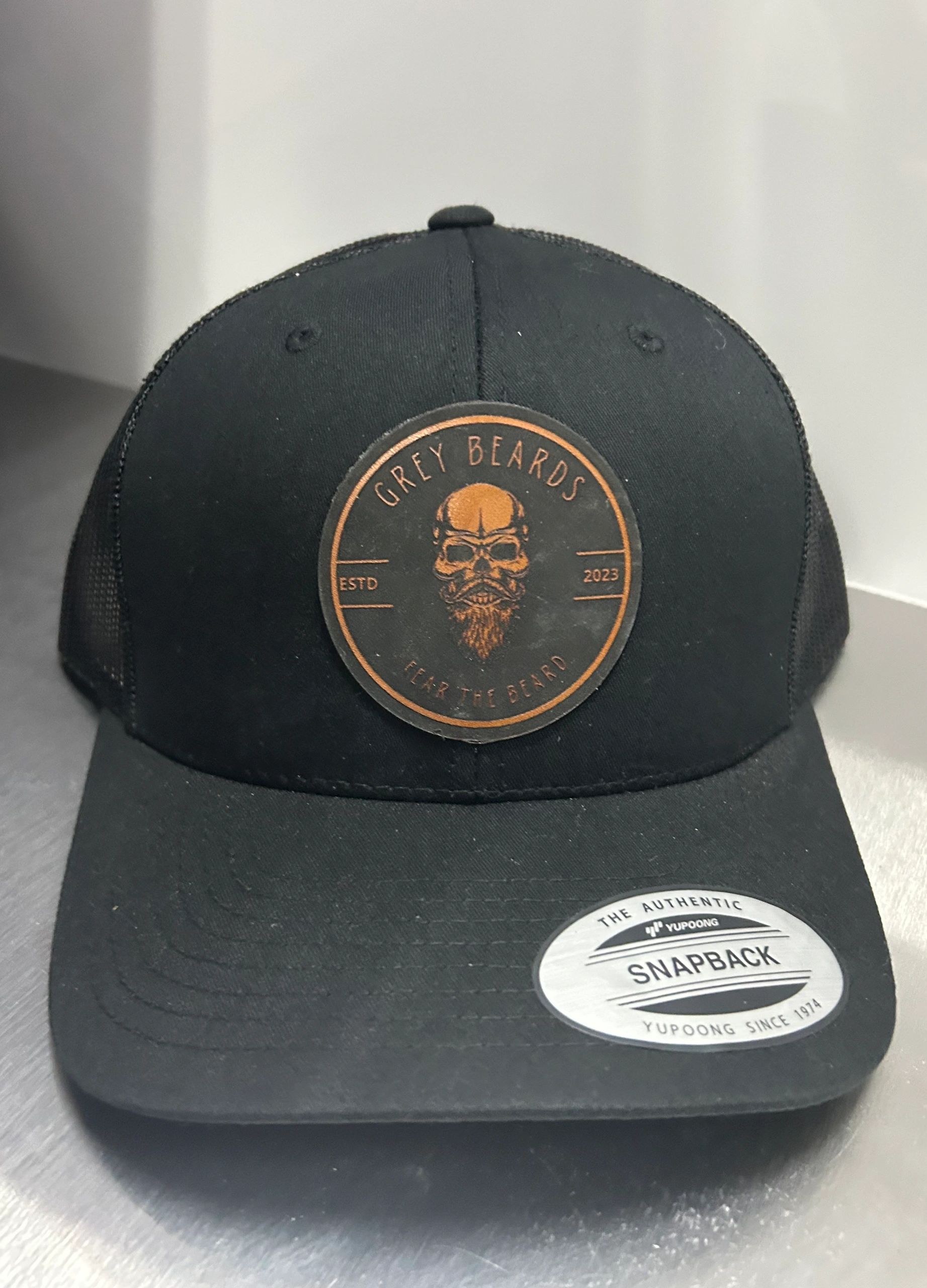 Black Patch Snapback Hat